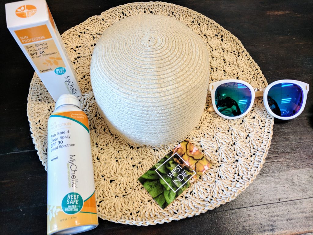 icture of hat and sun protection items turks and caicos