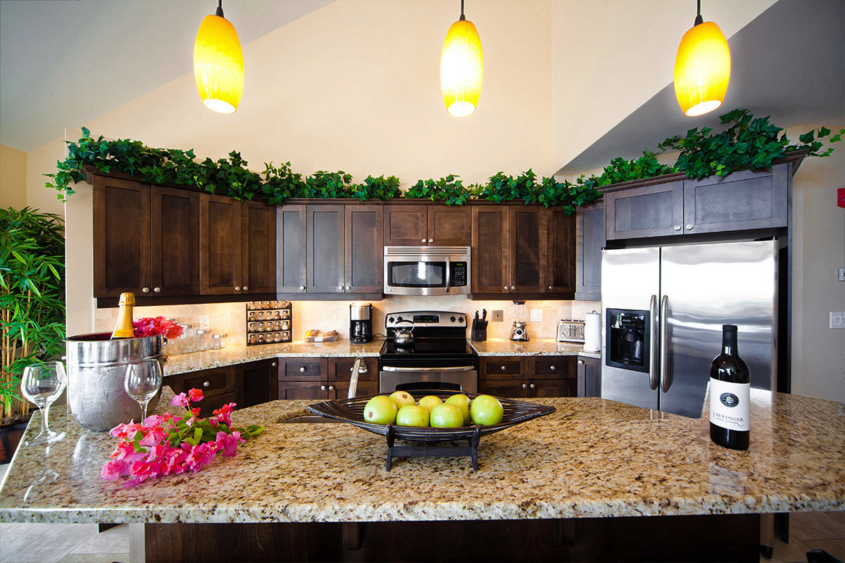 luxury penthouse kitchen in grace bay beach suites