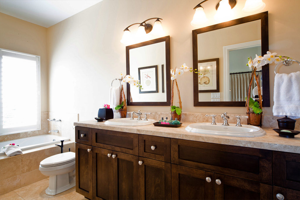 large dual vanity bathroom providenciales condos