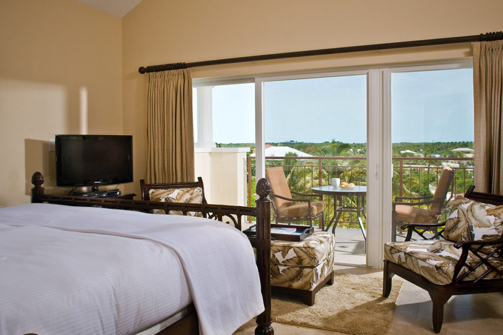 Turks and Caicos master bedroom with balcony