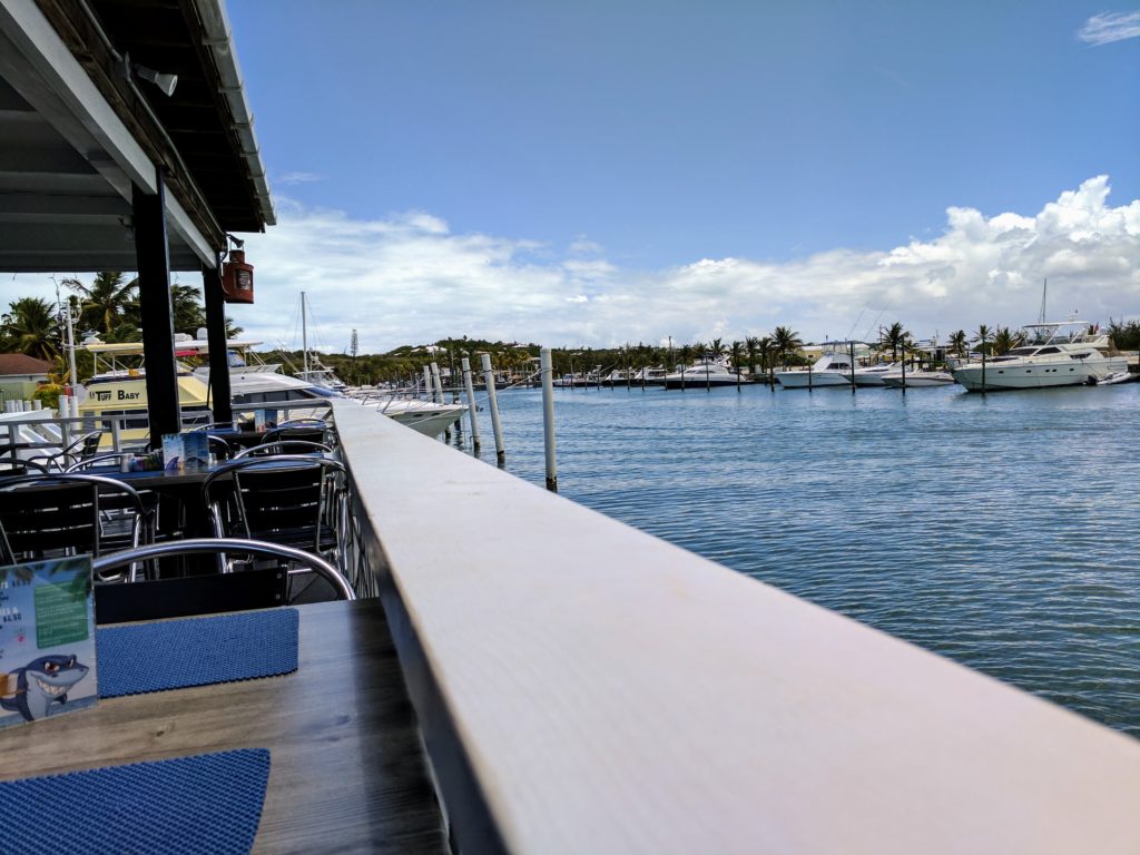 view from sharkbite bar and grill providenciales