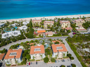 aerial of Grace Bay hotels