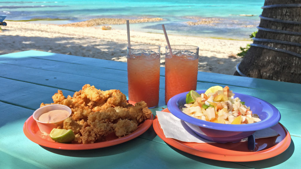 Conch Salad and Conch Fritters
