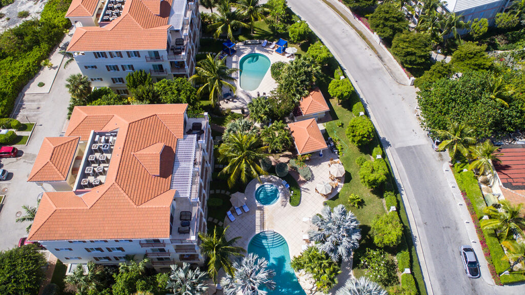 Villa del Mar With Pools And Hot Tub From The Air
