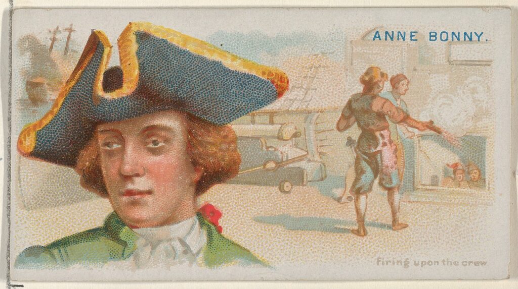 Geo. S. Harris and Sons / Allen & Ginter - Anne Bonny, Firing Upon the Crew, from the Pirates of the Spanish Main series (N19) for Allen & Ginter Cigarettes MET DP835030